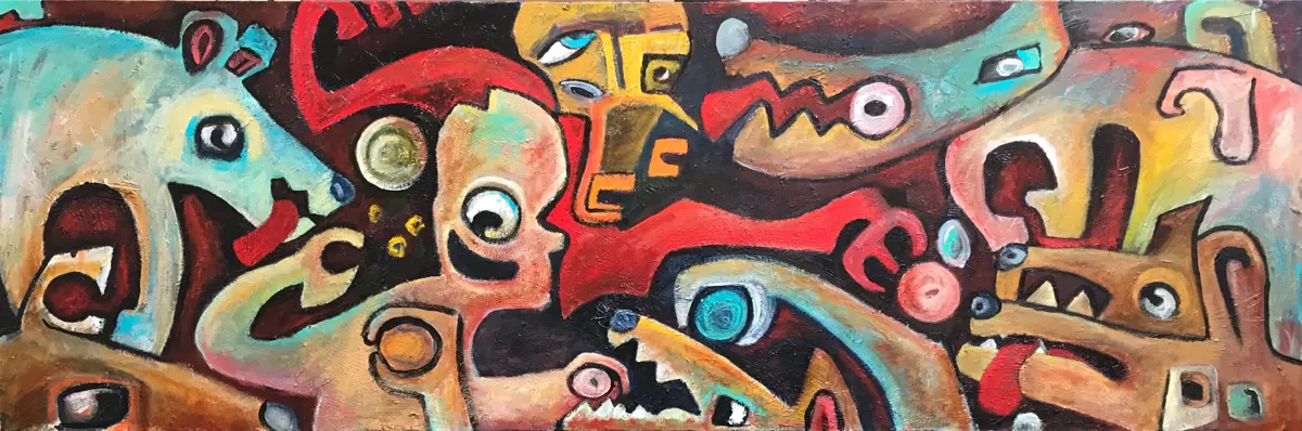 Painting by Alan Wehipeihana | Holtom's Art Studio
