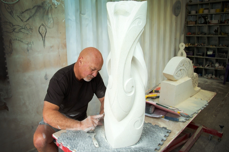 Brett Keno Sculpting Limestone